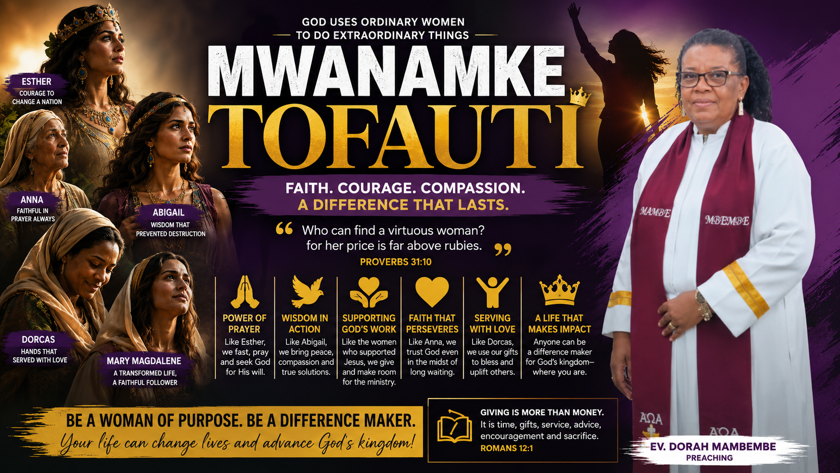 OFFICE SERMON: MWANAMKE TOFAUTI